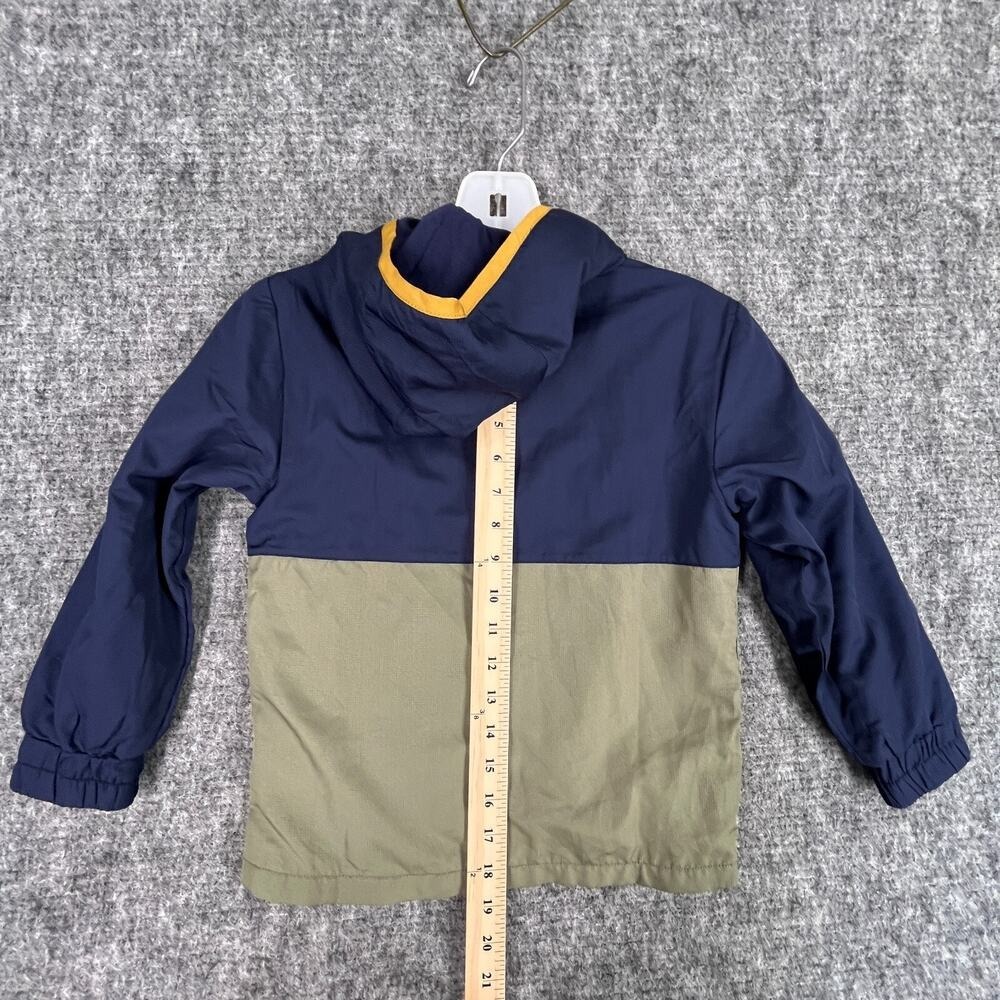 Tommy Bahama Active Boys Windbreaker Jacket Small 5/6 Blue Hooded Zip-Pockets - Picture 6 of 7